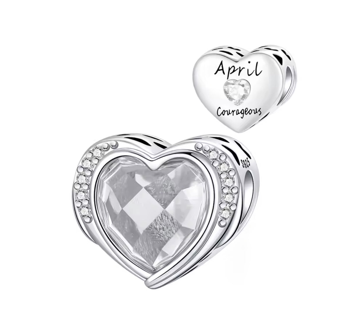 Birthstone Heart Charm