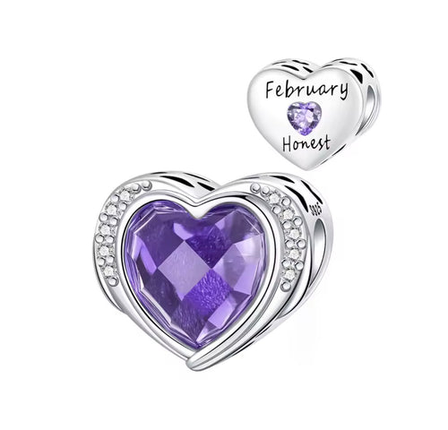 Birthstone Heart Charm
