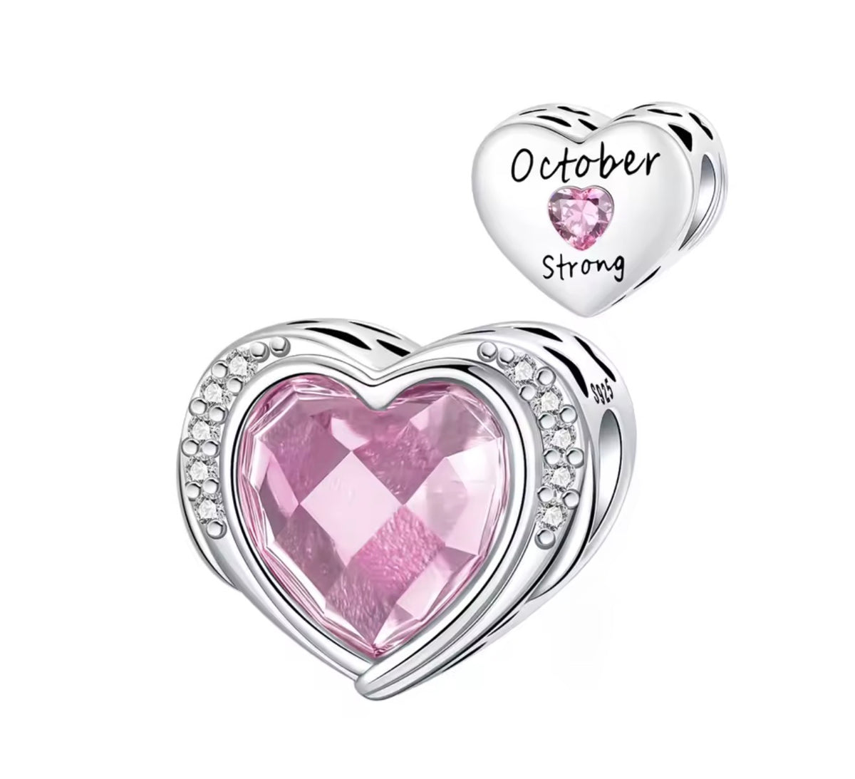 Birthstone Heart Charm