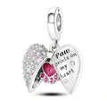 Paw Prints on My Heart Split Heart Charm