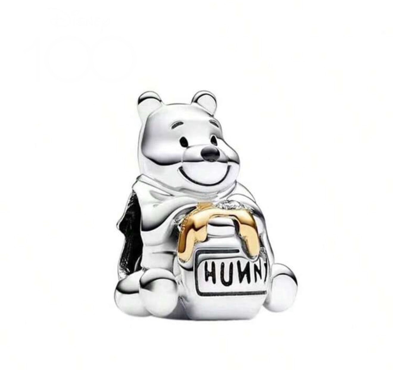 Hunny Pot Bear — Sterling Silver Character Charm