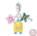 “Just Go” Travel Trio — Sterling Silver Charm