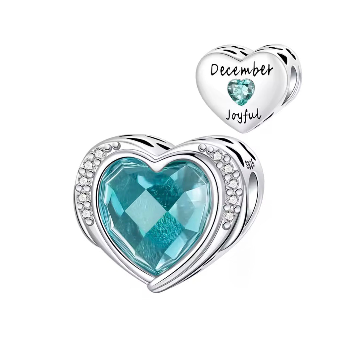Birthstone Heart Charm