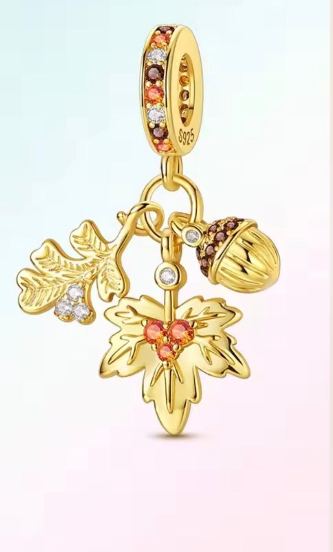 Golden Autumn Grove Charm