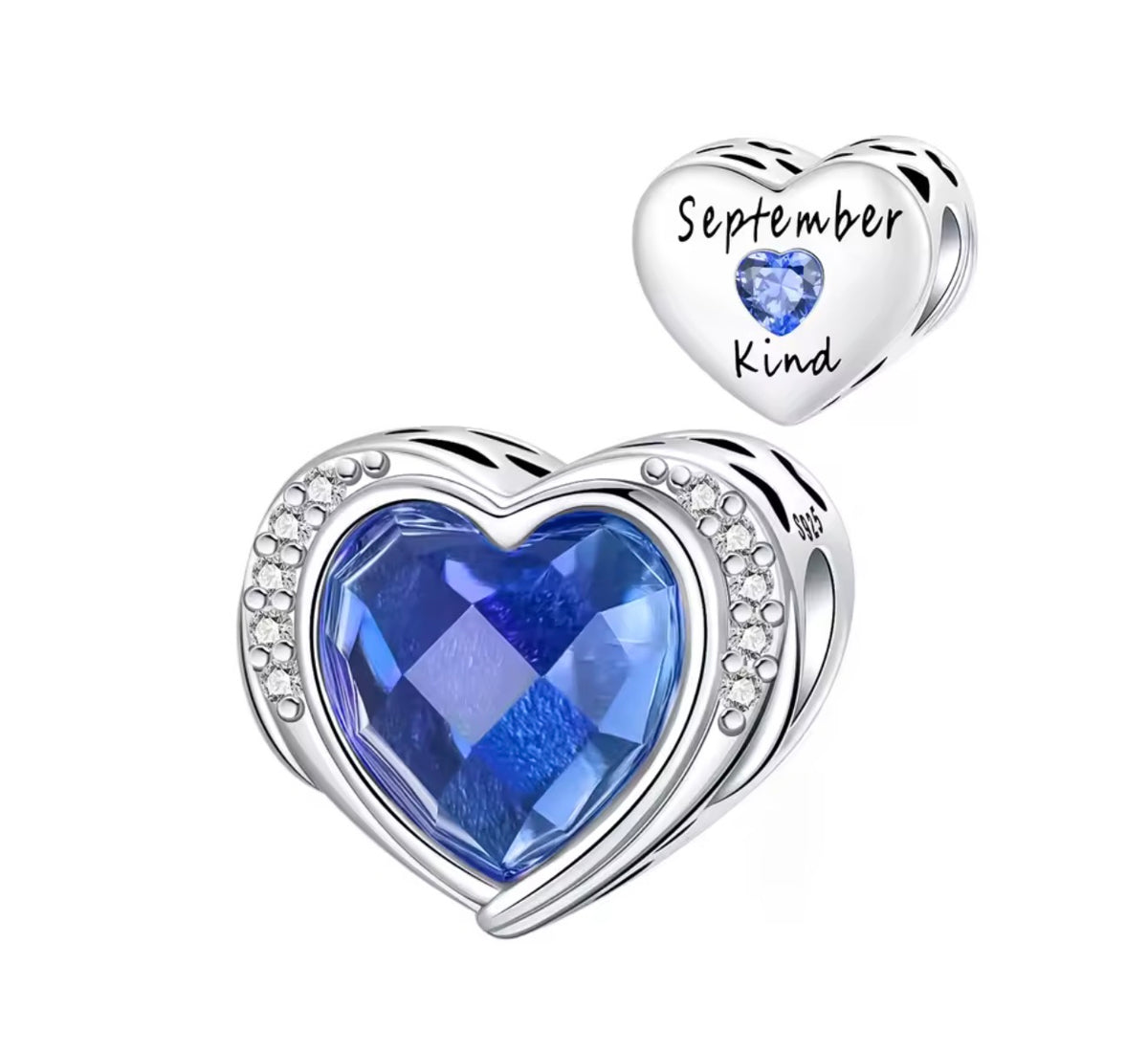 Birthstone Heart Charm