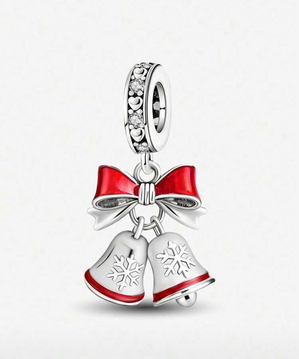 Jingle & Joy Christmas Bells Sterling Silver Dangle Charm