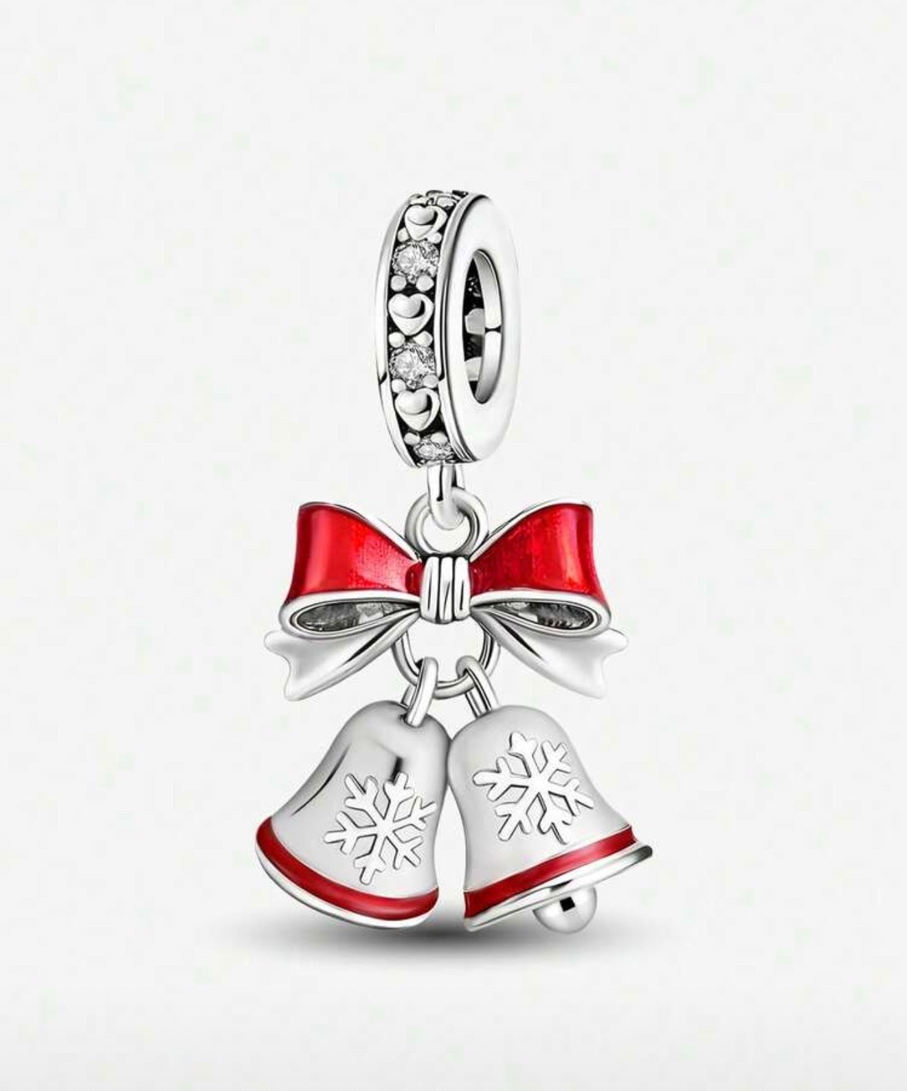 Jingle & Joy Christmas Bells Sterling Silver Dangle Charm