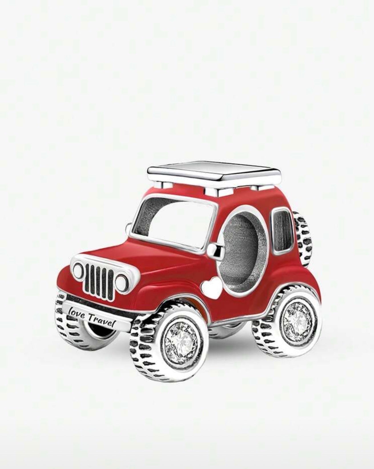 Love Travel Off-Road Jeep Sterling Silver Charm