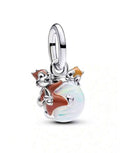 Chipmunk Duo Pearl Charm