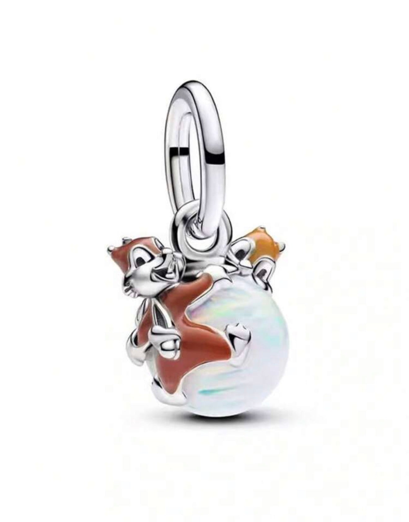 Chipmunk Duo Pearl Charm