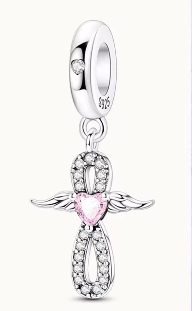 Guardian Angel Cross Charm