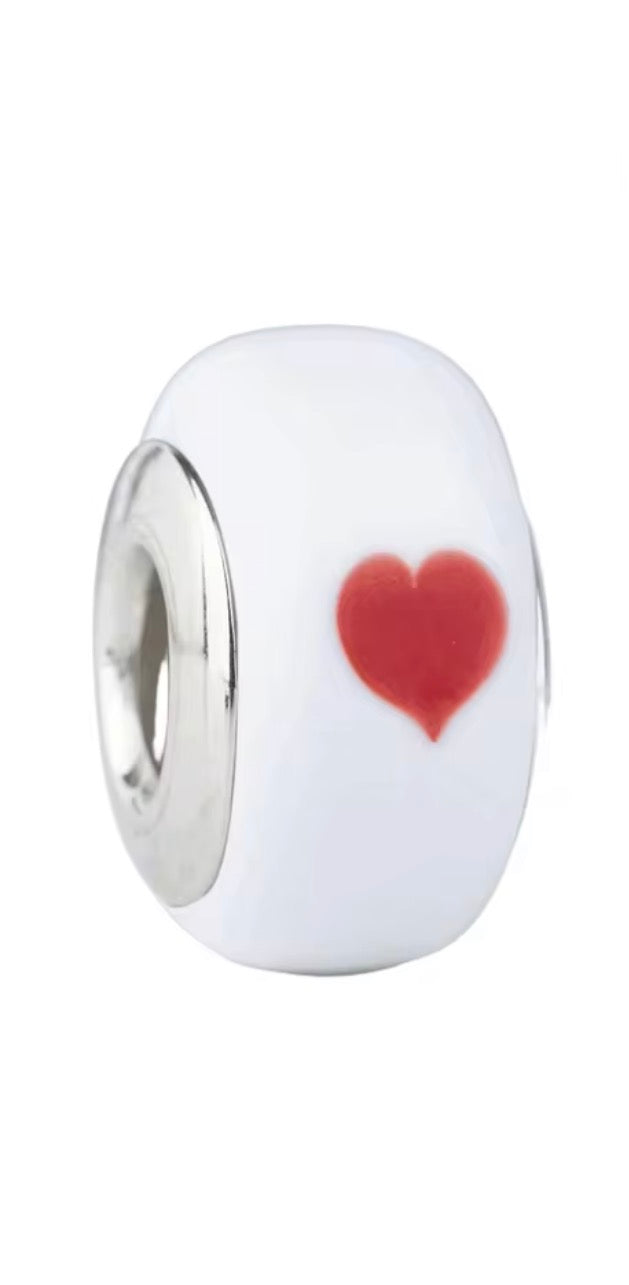 Sweetheart Murano Glass Charm