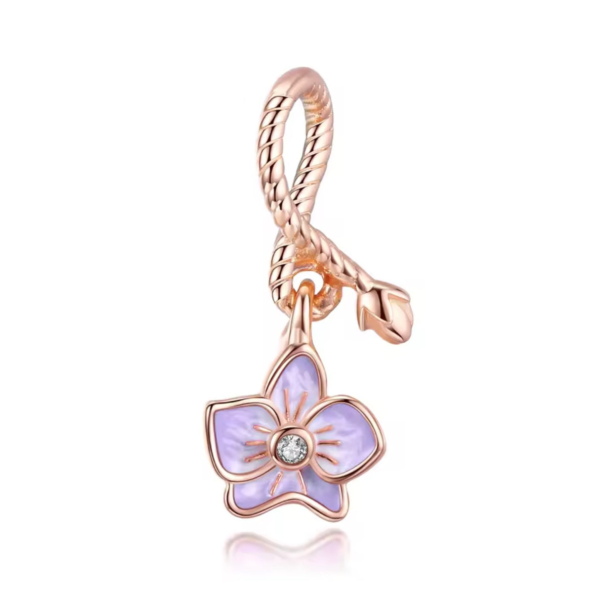Rosé Orchid Bloom Charm