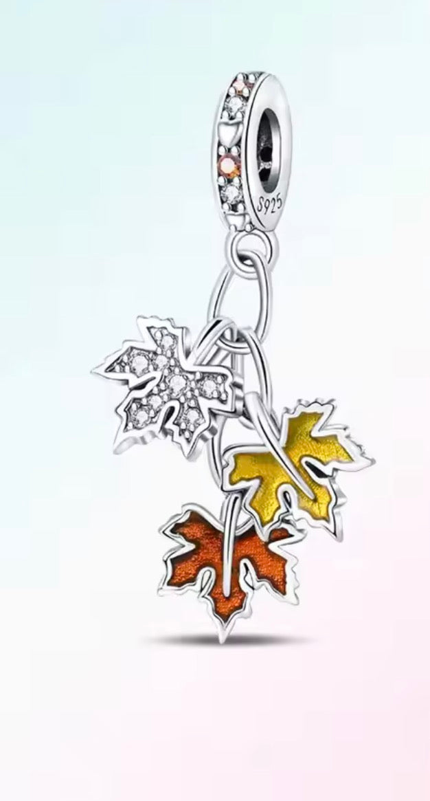 Cascading Autumn Leaves Charm