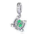 Good Luck Clover Horseshoe Charm
