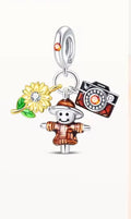 Autumn Memories Scarecrow Sterling Silver Charm