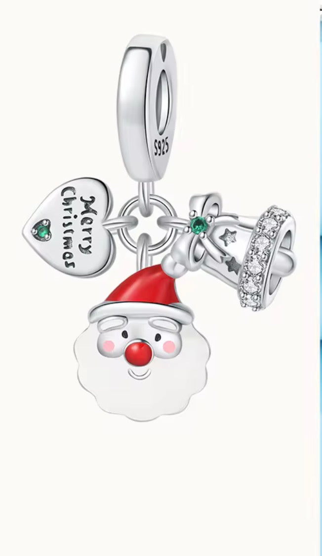 Merry Christmas Santa Charm
