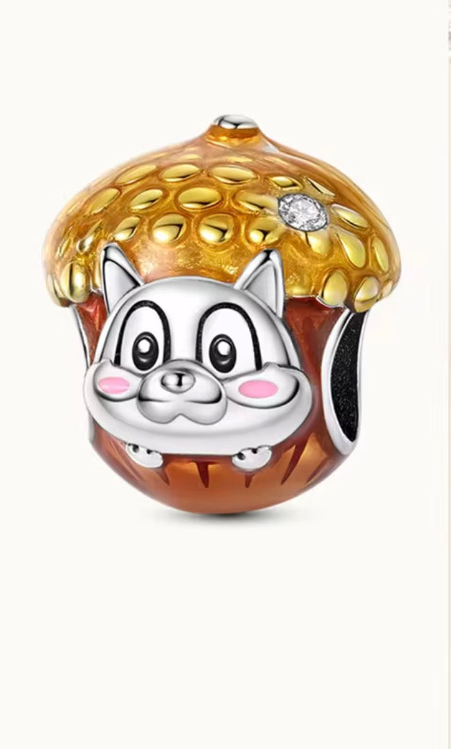 Nutty for You Charm 925 Sterling Silver